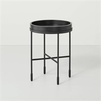 Wood   Metal Accent Side Table   Black   Hearth