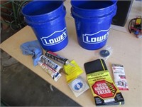 lowes buckets,caulking & items