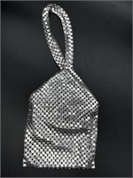 Vintage Carrie Forbes Metal Silver Mesh Handbag