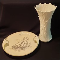 Lenox vase and collectable plate