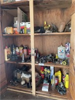 PARTS AND OILS- FULL CABINET FULL