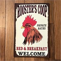 Roosters Coop Metal Sign