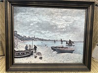 Claude Monet print The beach at Sainte - Adresse