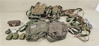 Military Bandoliers, Gas Masks, Pouches, Canteens