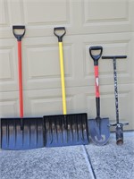 2 Snow Shovels, Spade Shovel, Bulb Digger