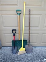 2 Shovels, Snow Shovel and Broom