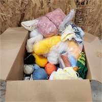 Box of Various Yarn