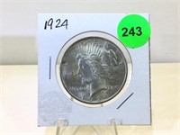 Silver Peace Dollar 1924