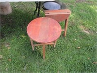 Two small drop leaf tables