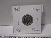 1963 silver proof dime