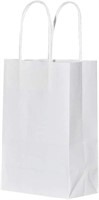 bagmad 50 Pack Sturdy Small White Gift Paper Bags