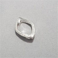 Sterling Silver 4 Diamond Pendant