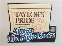 Taylor's Pride Metal Tobacco Sign
