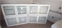 4- Overhead Glass Door Cabinets 2 Door.