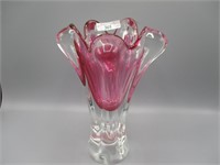 Art Glass 10" rock vase