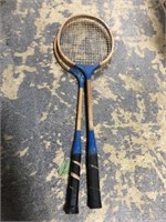 PAIR OF OLD RACQUETS
