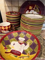 Set Jennifer Brinley Chef Dishes Plates Bowls