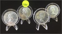 TRAY LOT OF CANADIAN SILVER DOLLARS,1966,1960,1962
