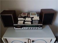 Vintage realistic 8 track stereo w tapes works