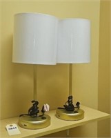 (2) SMALL LAMPS W/ USB CHARGING PORT