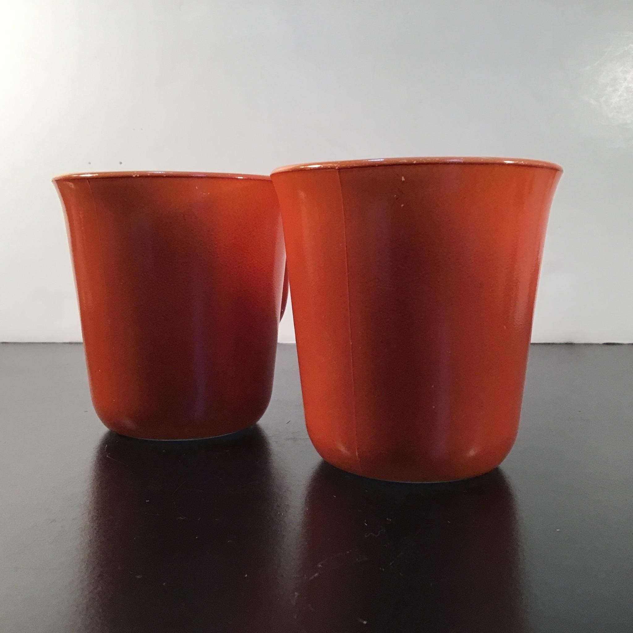 PAIR PYREX GLASS MUGS