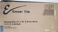New Box of Emser Tile 12"x24" Black Slate Ceramic