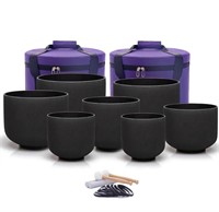 Siceeoly Singing Bowls 7-12 inch 432HZ Black