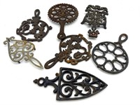 Cast Iron and More Metal Trivets 9” and Smaller