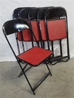6 chaises pliantes en métal