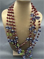 Vintage Glass Beaded 18in Necklace