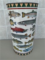 D5)  Vintage Fish Waste Can, Used