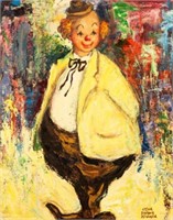 Painting of a Clown by Esther Seymour-Stevenson.