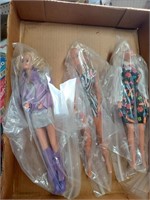 Box Lot of Various Barbie Dolls