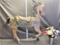 Hand Carved Decorative Solid Wood Decorative Horse