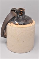 Pottery Jug with Leather Strap