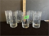 6 Etched glasses