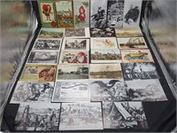 Collection of vintage and antique postcards