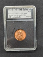 1954-S Lincoln Wheat Cent Penny Coin MS66
