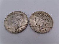 (2) 1935 PEACE Silver Dollar Coins