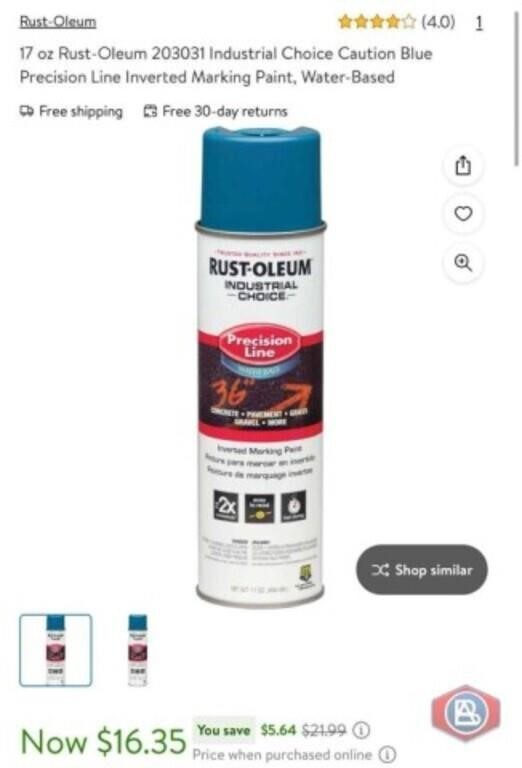 36 pcs; Rust-Oleum 17 oz Rust-Oleum 203031