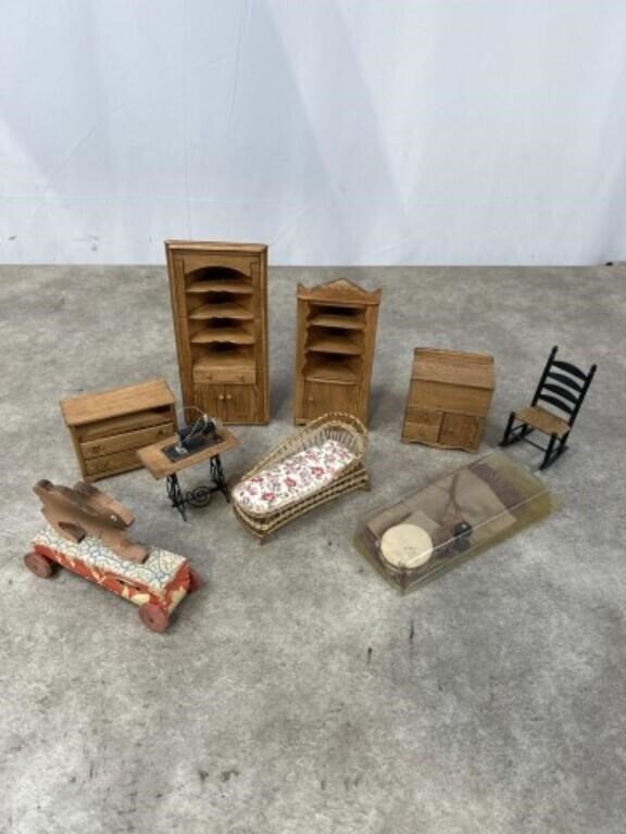 Vintage wood doll furniture
