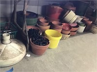 Clay Pots, Planters Large Lot