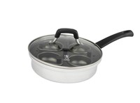 HENCKELS Non-Stick Cup 4 Eggs Poacher with Glass