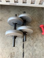 17.6 lb each dumbbells