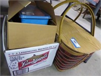 2 boxes - craft items / basket scraps