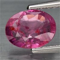0.89ct 7x5.3mm Oval Natural Pink Sapphire Unheated