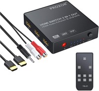 PROZOR 3x1 HDMI Switch with Audio Extractor HDMI