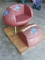 Bud Light Football Chair & Ottoman Set
