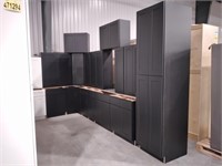 42" Midnight Black Kitchen Cabinet Set