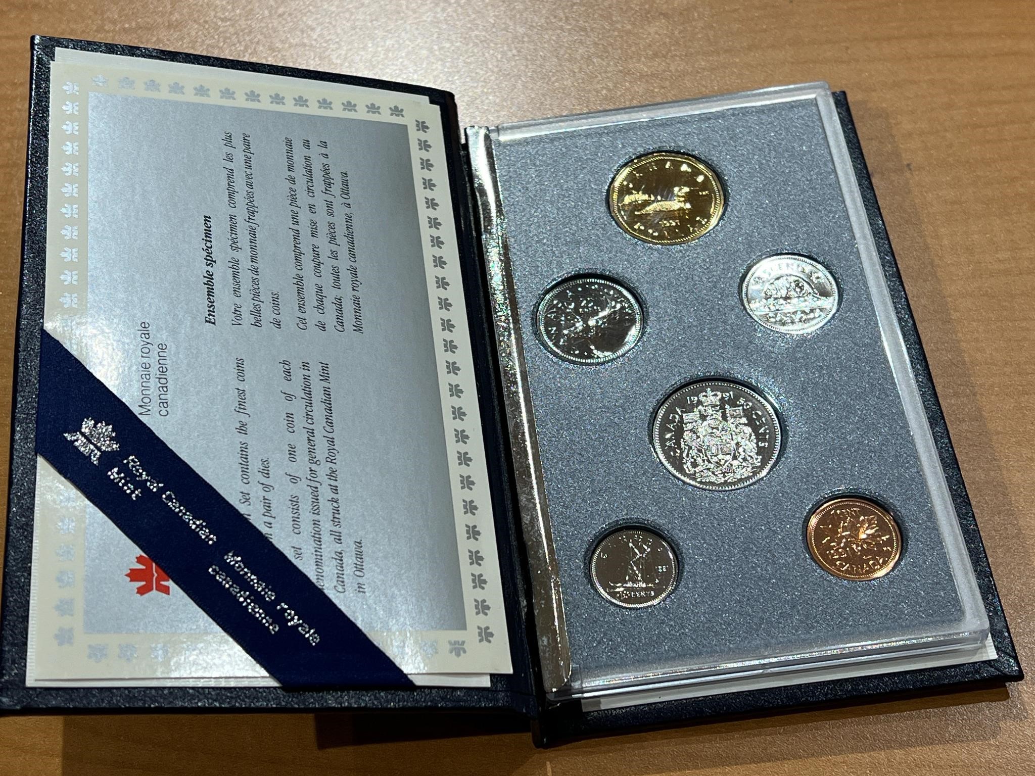 1991 Cdn Specimen Coin Set- RARE